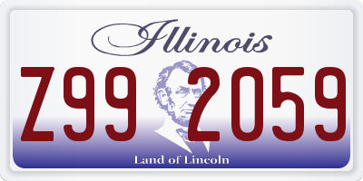 IL license plate Z992059