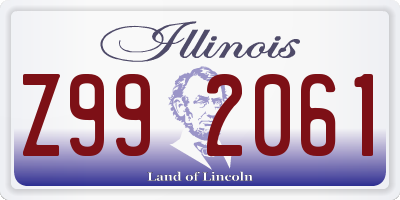 IL license plate Z992061