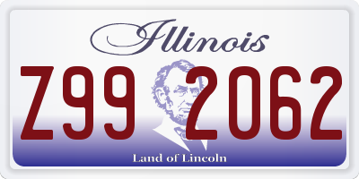 IL license plate Z992062