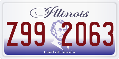 IL license plate Z992063