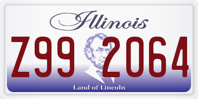 IL license plate Z992064