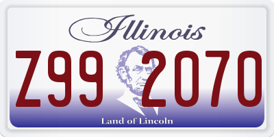 IL license plate Z992070