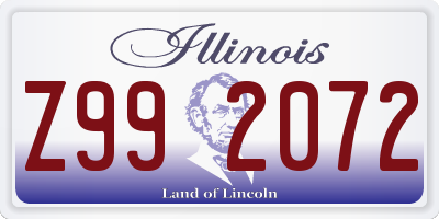 IL license plate Z992072