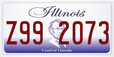 IL license plate Z992073