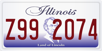 IL license plate Z992074