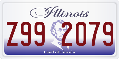 IL license plate Z992079