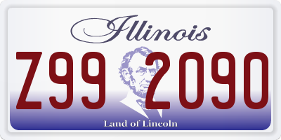 IL license plate Z992090