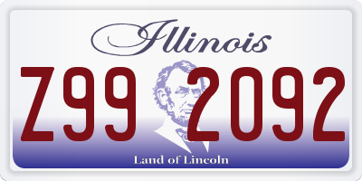 IL license plate Z992092