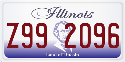 IL license plate Z992096