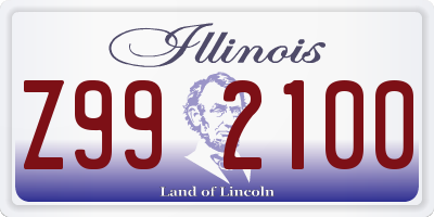 IL license plate Z992100