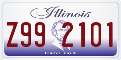 IL license plate Z992101