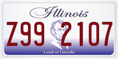 IL license plate Z992107