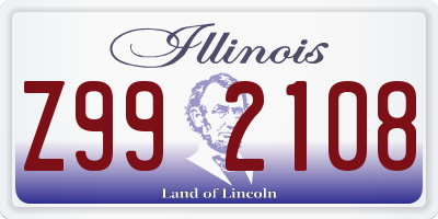 IL license plate Z992108
