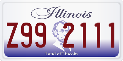 IL license plate Z992111