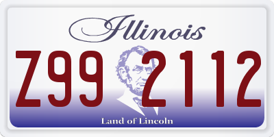 IL license plate Z992112