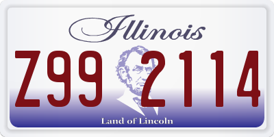 IL license plate Z992114
