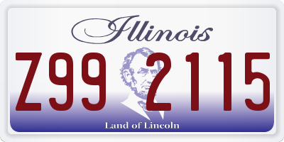 IL license plate Z992115