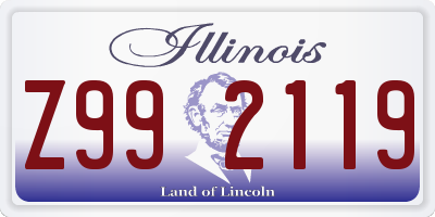 IL license plate Z992119