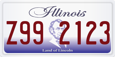 IL license plate Z992123