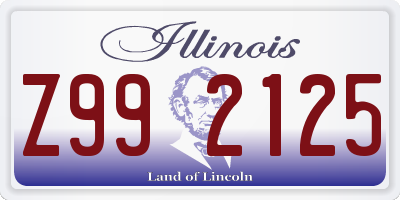 IL license plate Z992125