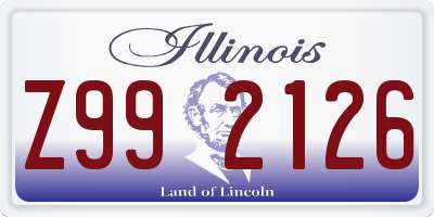 IL license plate Z992126