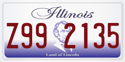 IL license plate Z992135