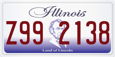 IL license plate Z992138