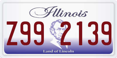 IL license plate Z992139