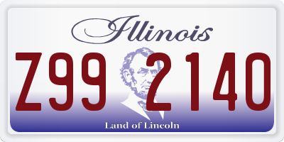 IL license plate Z992140