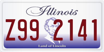 IL license plate Z992141