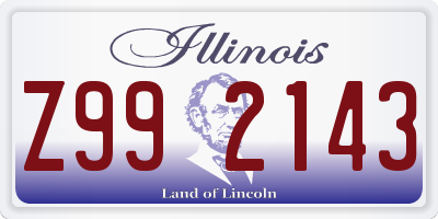 IL license plate Z992143