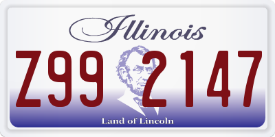 IL license plate Z992147