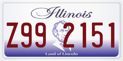 IL license plate Z992151