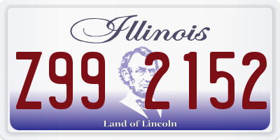 IL license plate Z992152