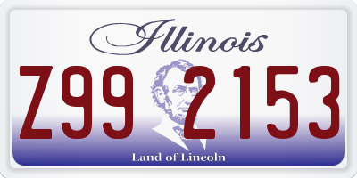 IL license plate Z992153