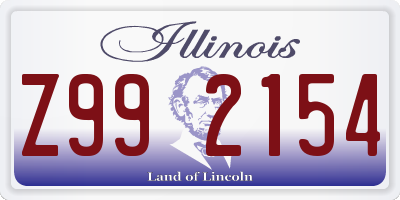IL license plate Z992154