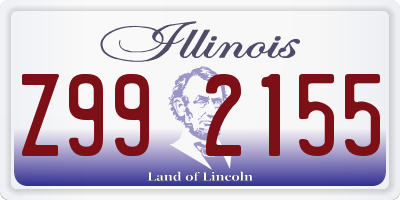 IL license plate Z992155