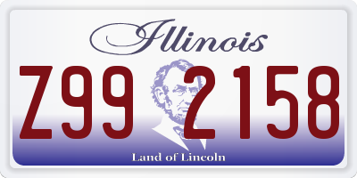 IL license plate Z992158