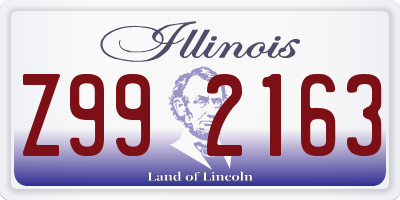 IL license plate Z992163