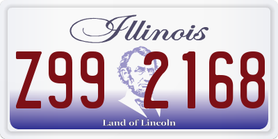 IL license plate Z992168