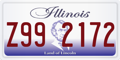 IL license plate Z992172