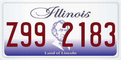 IL license plate Z992183