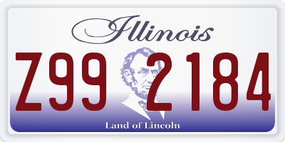 IL license plate Z992184