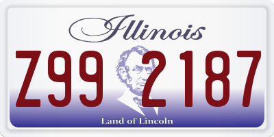 IL license plate Z992187