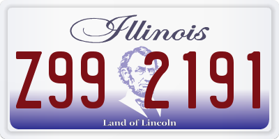 IL license plate Z992191