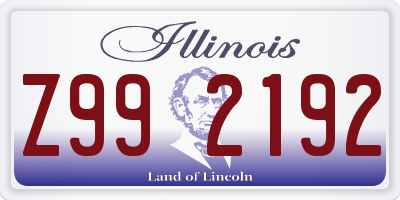 IL license plate Z992192