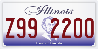 IL license plate Z992200