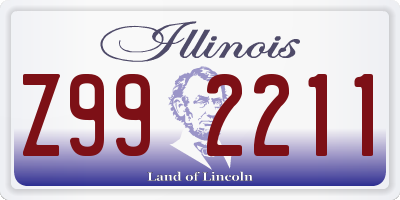 IL license plate Z992211