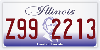 IL license plate Z992213