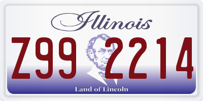 IL license plate Z992214